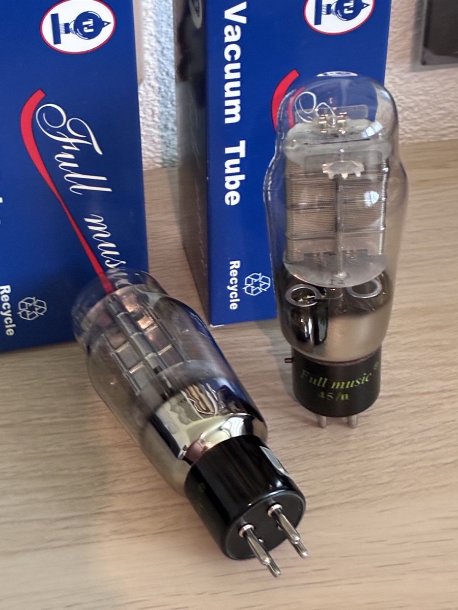 Amplificatori: Matched Pair Fullmusic 45N Mesh Plate Triode – Nuovo (secondo la descrizione) da Ottikon venduto da Hifi-Guru 2