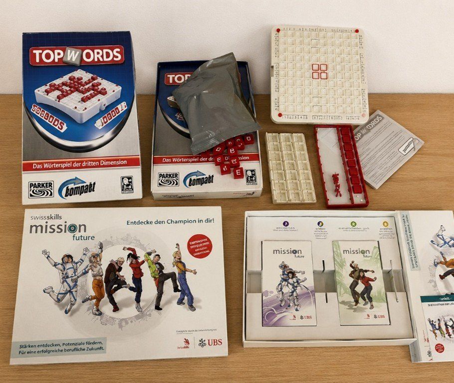 Giochi: Gesellschaftsspiele Top Words und Mission Future Set – Usato da Luzern venduto da rodtegg01
