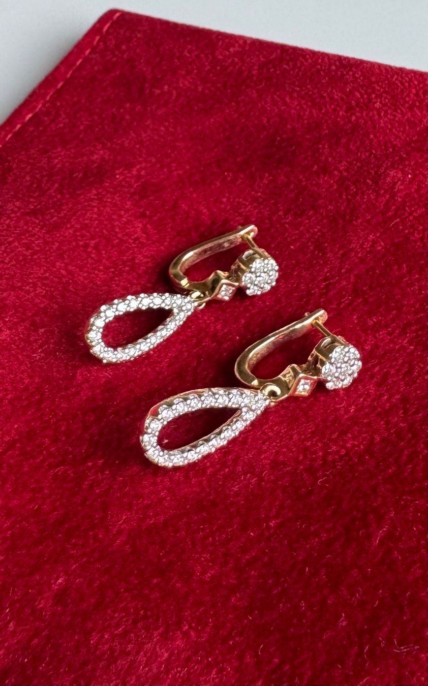 Orecchini pendenti & Orecchini a lobo: Goldohrringe mit Diamanten – Usato da Zürich venduto da YanaZam 5