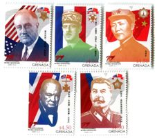 "Josef Stalin, Winston Churchill, Charles de Gaulle" Grenada