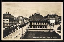 AK La Chaux-de-Fonds, La poste