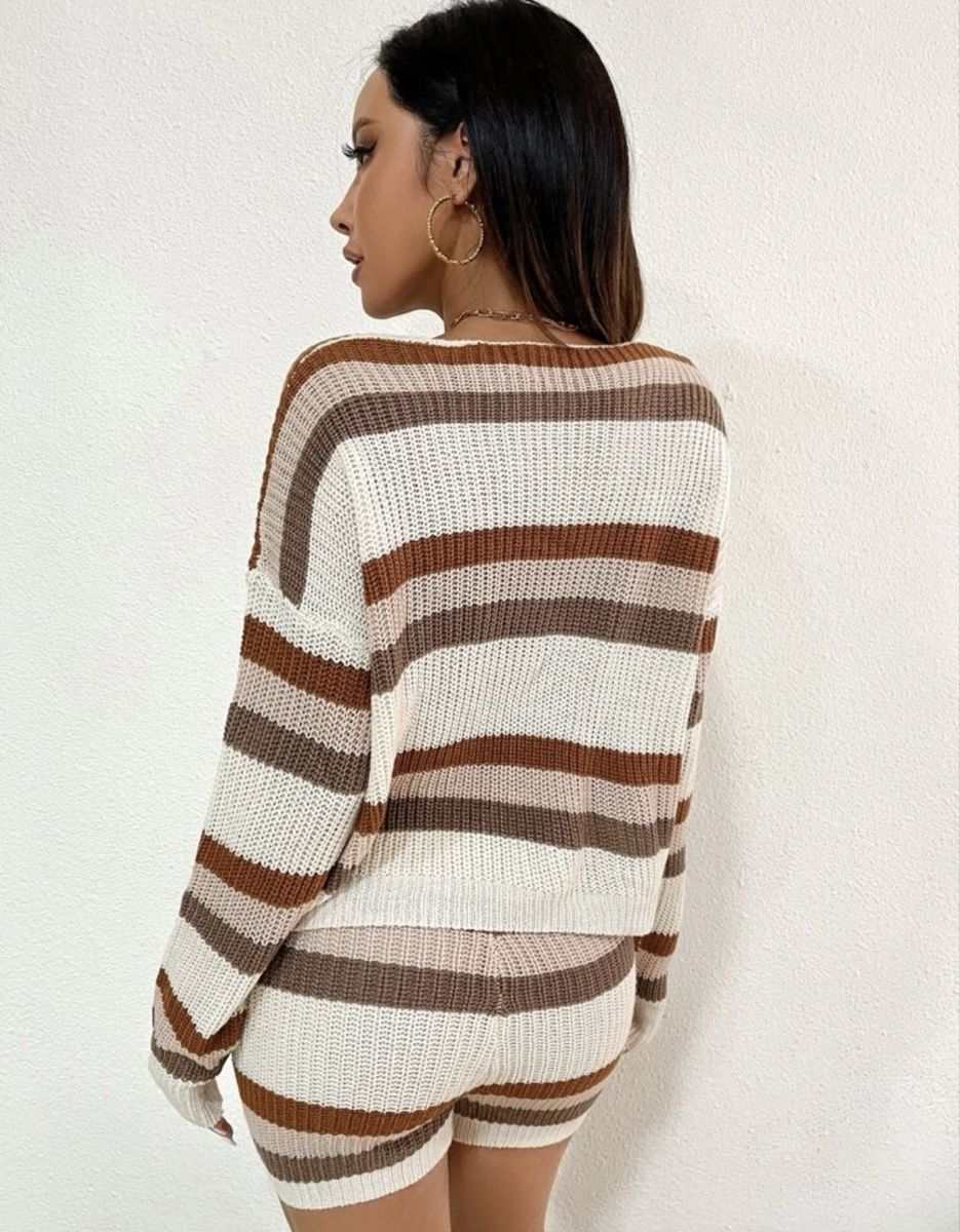 Shein Lotti di vestiti: Braunes Strick-Set gestreift, Grösse S/M – Nuovo (secondo la descrizione) da Rorschacherberg venduto da drdupor 1