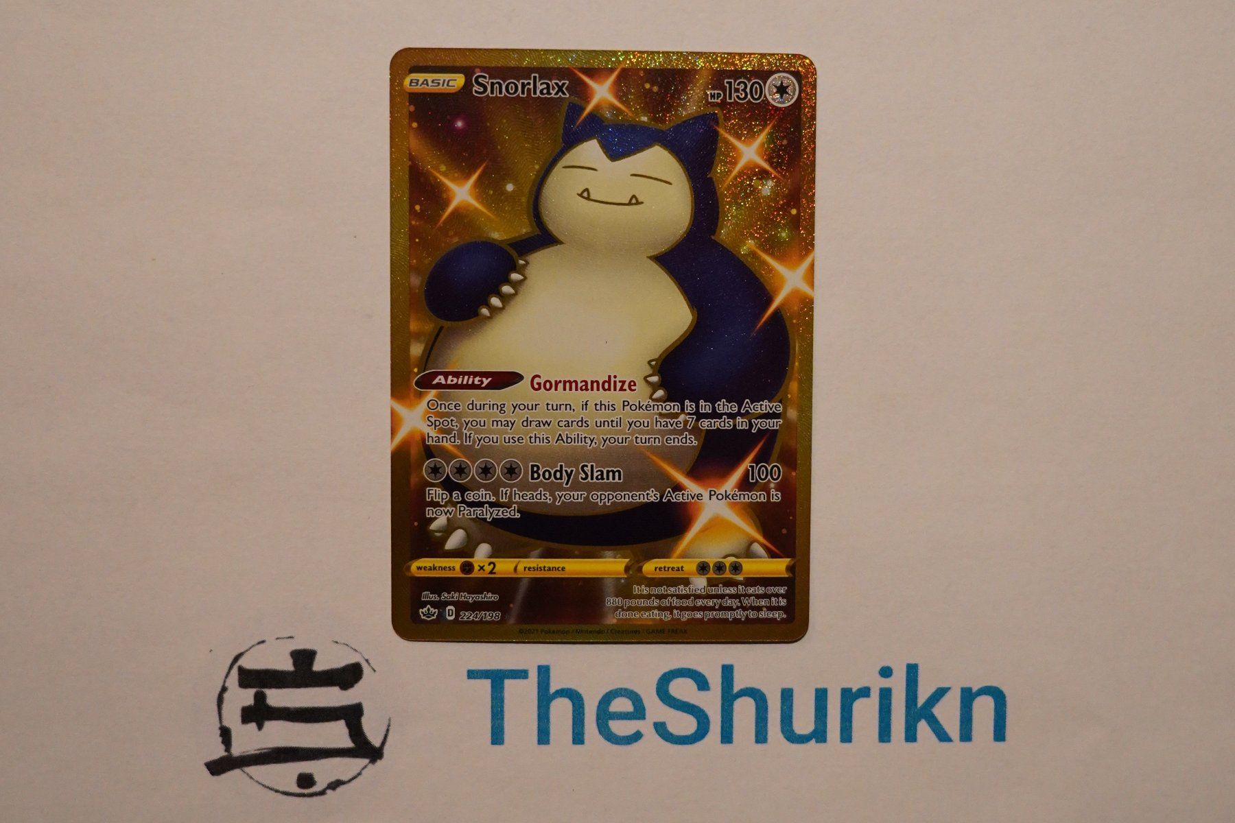 Pokémon Carte collezionabili: Snorlax 224/198 - Chilling Reign - EN – Nuovo (secondo la descrizione) da Cheyres venduto da TheShurikn