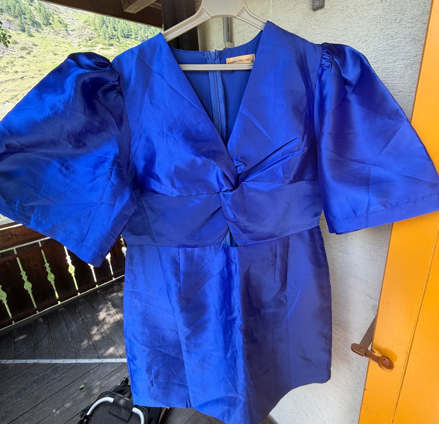 Kleider: Kleid blau Grösse XL - Satin – Neu (gemäss Beschreibung) aus Zermatt von cacador