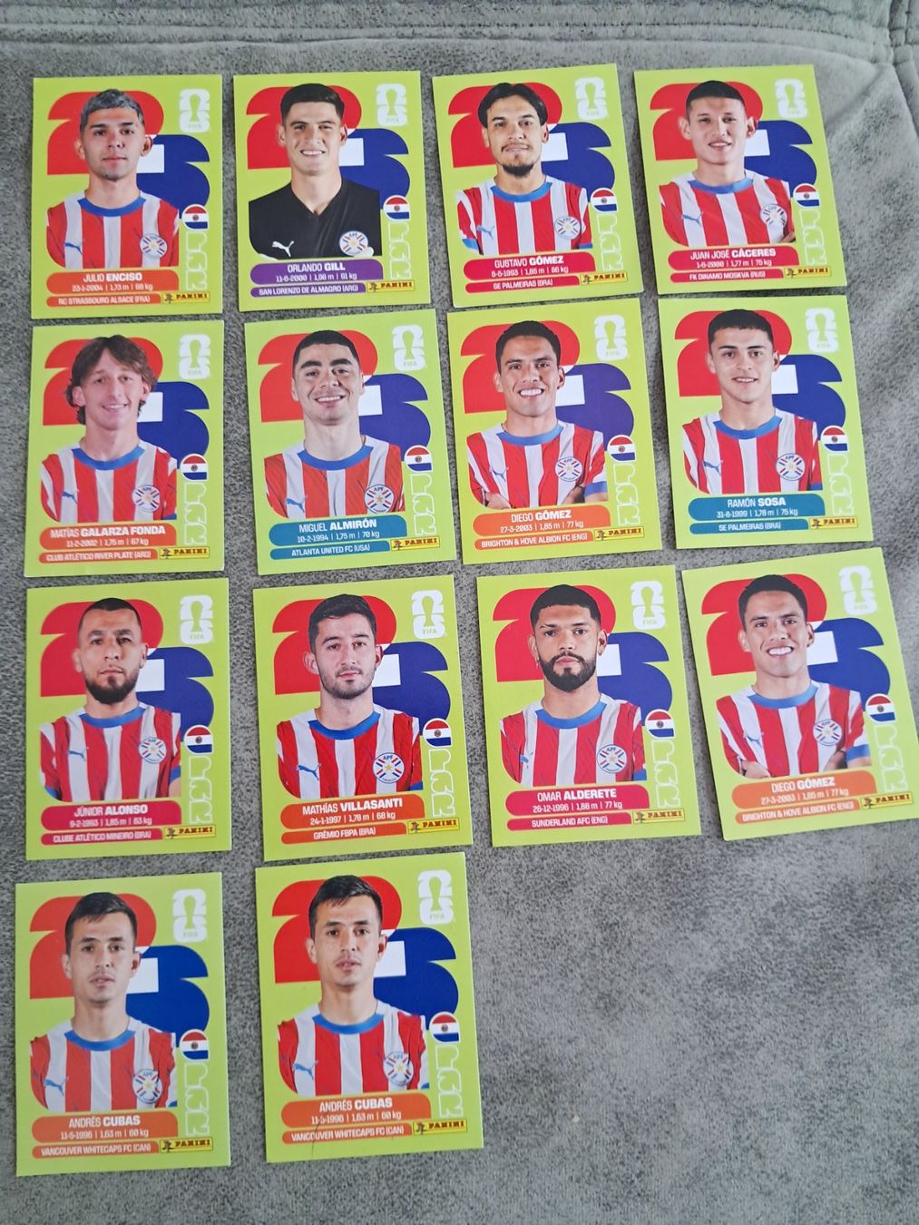 Panini Carte collezionabili: 14 x Paninisticker 2026 / Paraguay – Nuovo (secondo la descrizione) da Weinfelden venduto da Da-ryn01