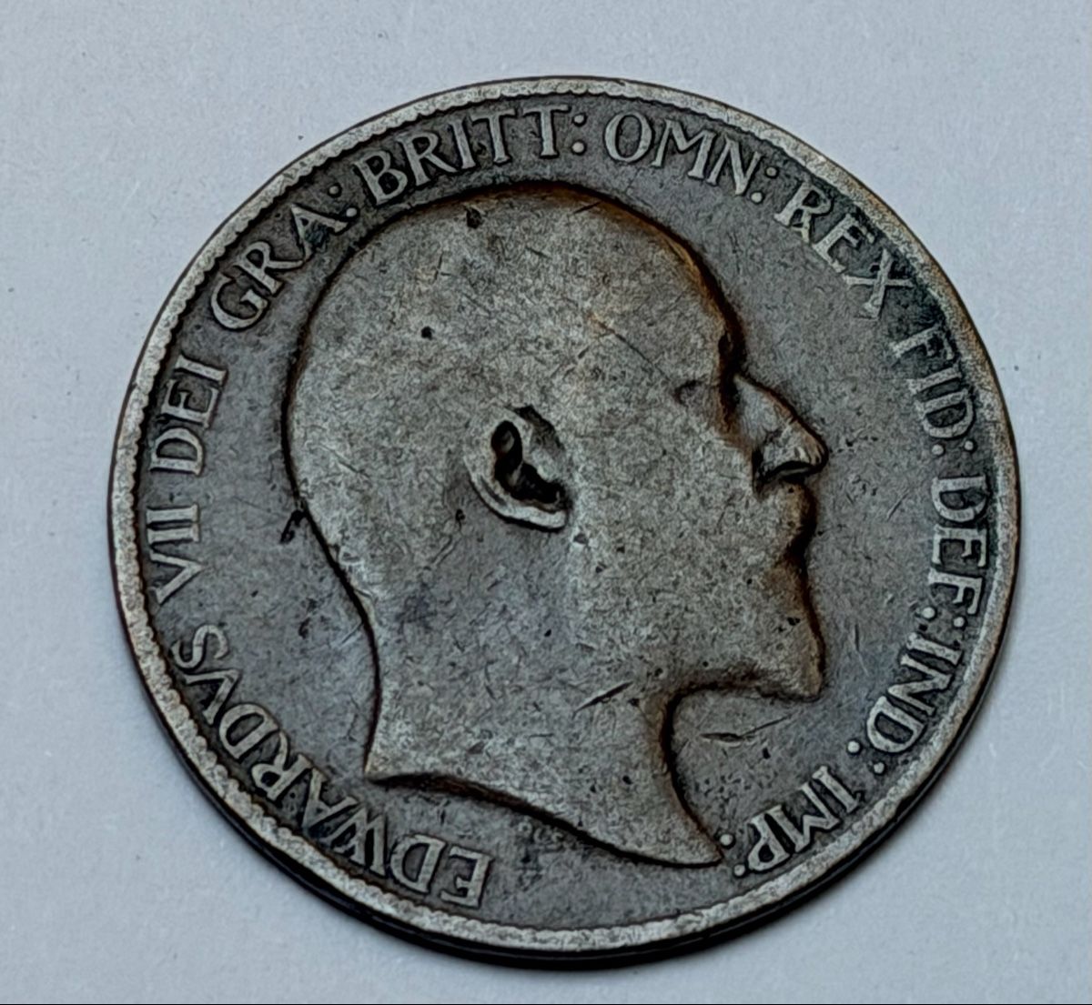 Tutti le monete: Pièce 1/2 Penny 1908 Edward VII Royaume-Uni – Usato da La Tour-de-Trème venduto da Ahamaya 1