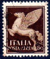 ITALIA 1930 POSTA AEREA 50 CENT GESTEMPELT - H87A