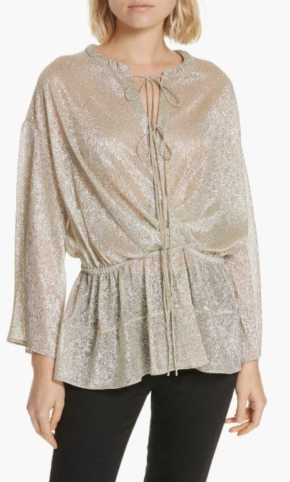 Iro Top: Blouse dorée metalique IRO - taille 42 – Usato da Troinex venduto da Irisglo 6