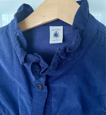 Petit Bateau Hemd aus Samt neuwertig 8J/128cm