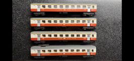 4 SBB Reisezugwagen Set, Spur H0/DC, gebrauchter Zustand