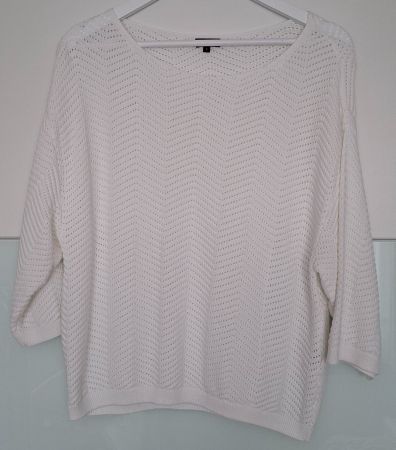 Lochstrickpullover mit Zickzackmuster Grösse S