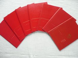 7 PTT-Jahreszusammenstellungen 1989 - 1995 mit ET-Stempel