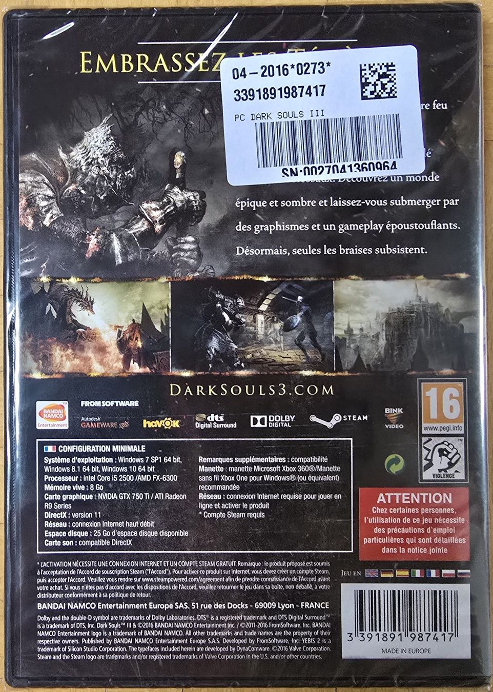 Microsoft Spiele: PC : Dark Souls III (Blister) – Neu und originalverpackt aus Froideville von xXSebastienXx 1