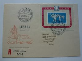 LUNABA 1951 ++ W32 Block auf FDC-Brief - 29.11.1951