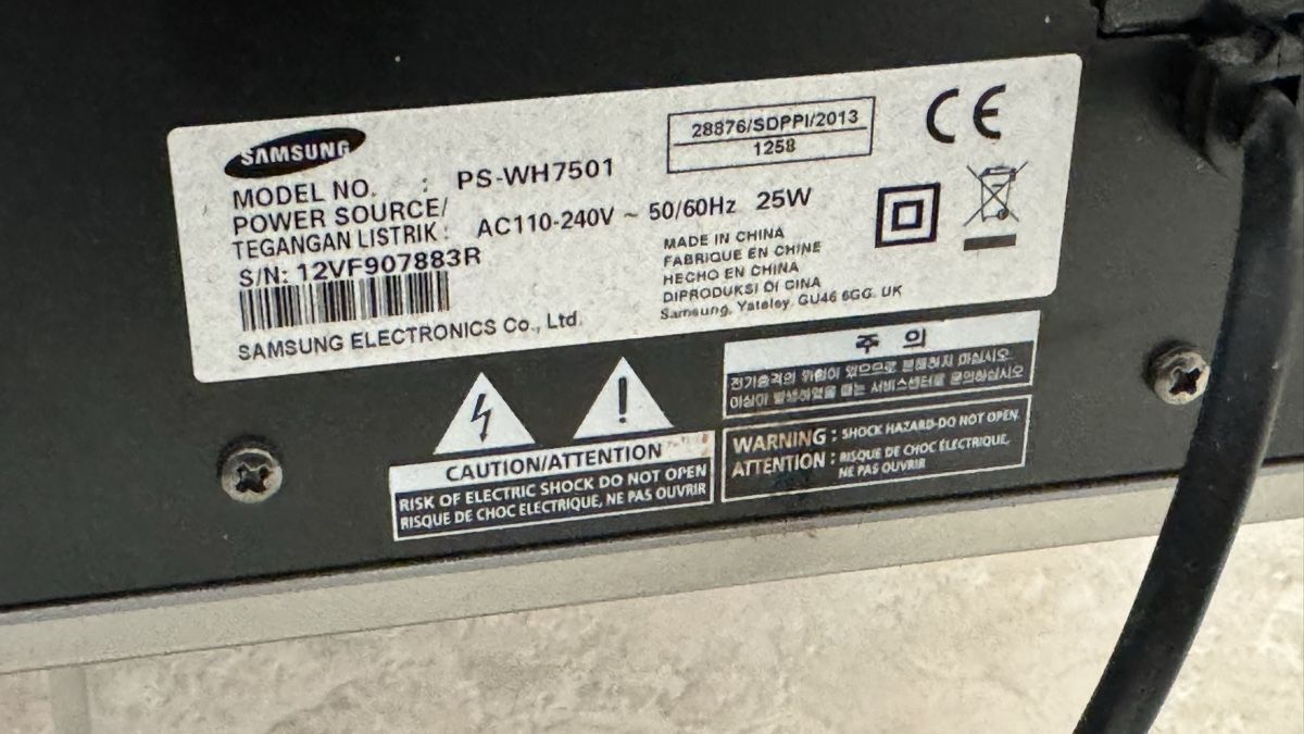 Samsung Home Cinema: Wireless & Active Subwoofer, Samsung Model No. : PS-WH7501 G – Usato da St.Gallen venduto da gauwo 9