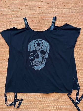 Shirt Skull Glitzer Gr. XL/XXL