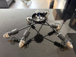 6 flammige Deckenlampe mit Hue Leuchtmittel