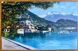 AK:  VITZNAU - Hôtel Rigibahn - Dampfschiff