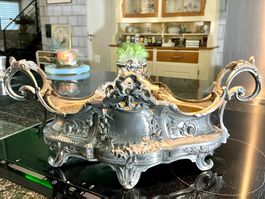 JUGENDSTIL GROSSE JARDINIERE ZINKGUSS FRANKREICH UM 1900,TOP