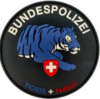 Bundespolizei Fedpol TIGRIS Aufnäher Patch mit Klett.