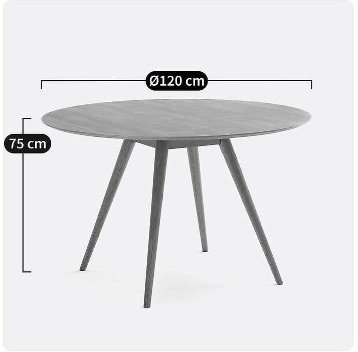 Tavoli: Table à manger, ronde, plaquée chêne – Usato da Blonay venduto da gen_7sbx