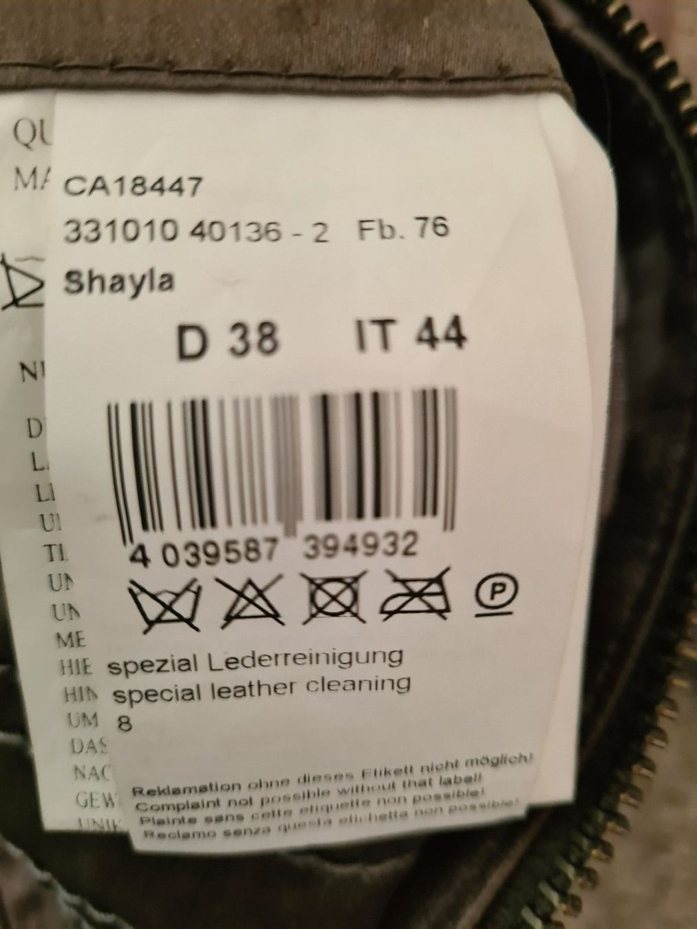 Giacche: MILESTONE LEDERJACKE TAUPE GR.38 – Nuovo (secondo la descrizione) da Adlikon venduto da jahr01 6