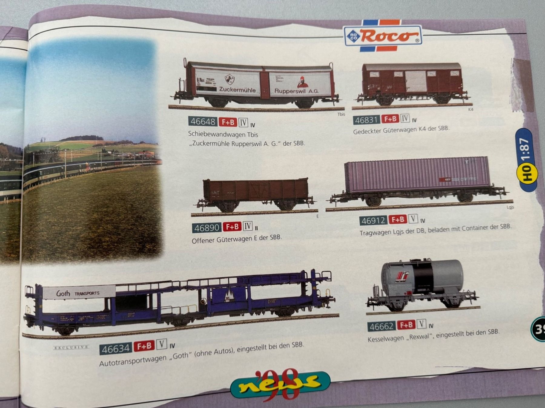 Roco Modellini di ferrovie: ROCO - Gesamtkatalog 1998 – Usato da Fehraltorf venduto da Success 5