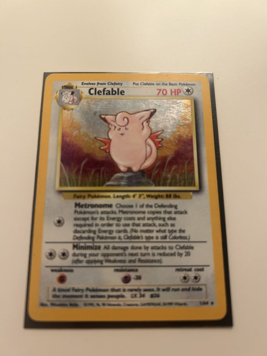 Pokémon Cartes à collectionner: Pokémon Clefable Holo Error Card ohne Symbol – D'occasion à Kestenholz par Norvik