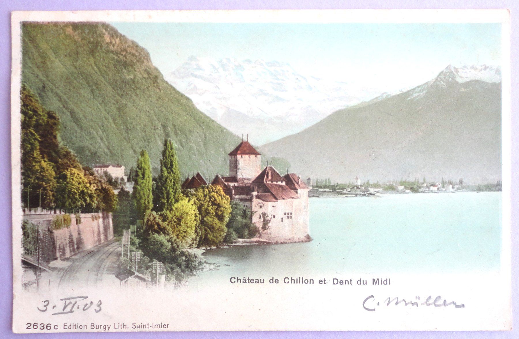 Cartoline postali: Château de Chillon et Dent du Midi – Usato da Fétigny venduto da Billy2miny