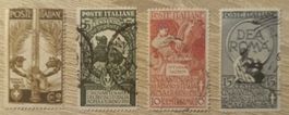 Sellos de Italia 1911.Scott 119-122,,