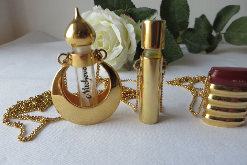 Collier parfumeur mini flacon parfum pour femme cuir