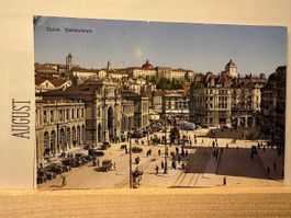 AK von Zürich Bahnhofplatz ( früher )