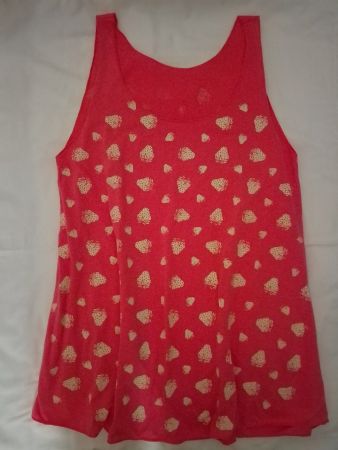 Top d'été neuf M/S - motifs fraises