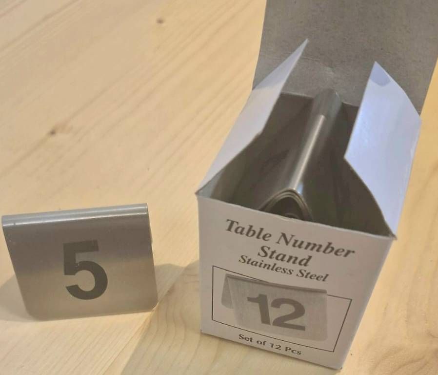 Tutte le decorazioni: 12x Numéros de table en acier inoxydable,  comme neufs – Usato da Châtonnaye venduto da lem_x9zx 1