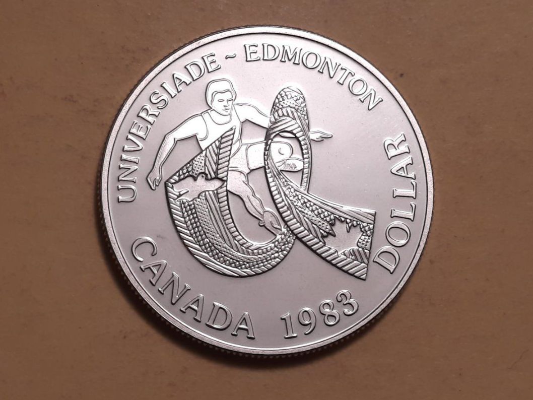 Tutti le monete: Kanada 1 Dollar "Universiade" Edmonton 1983 Silber – Usato da Buchs SG venduto da numispatica
