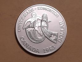 Kanada 1 Dollar "Universiade" Edmonton 1983 Silber