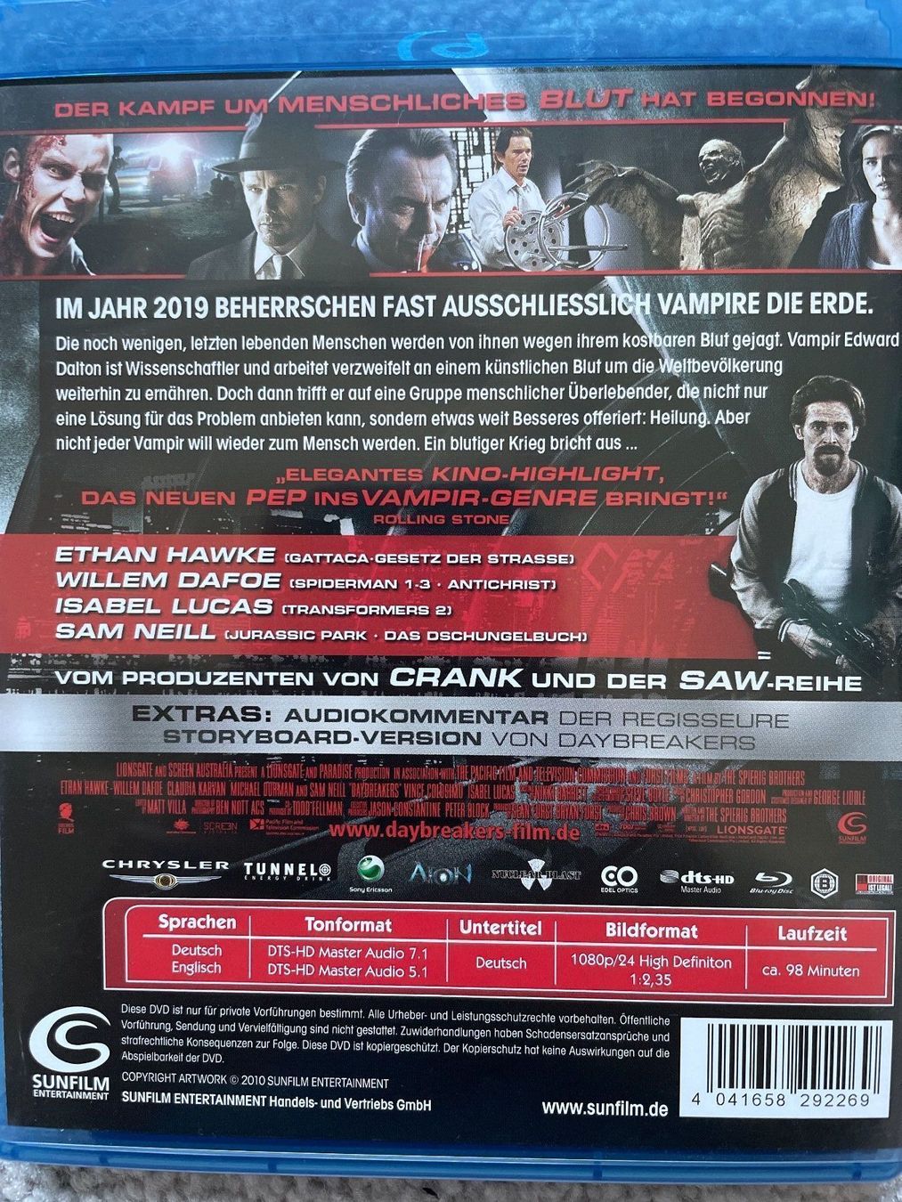 Tutti i DVDs: [Blu-ray] Daybreakers (2009) – Usato da Frasnacht venduto da GracyStore 1