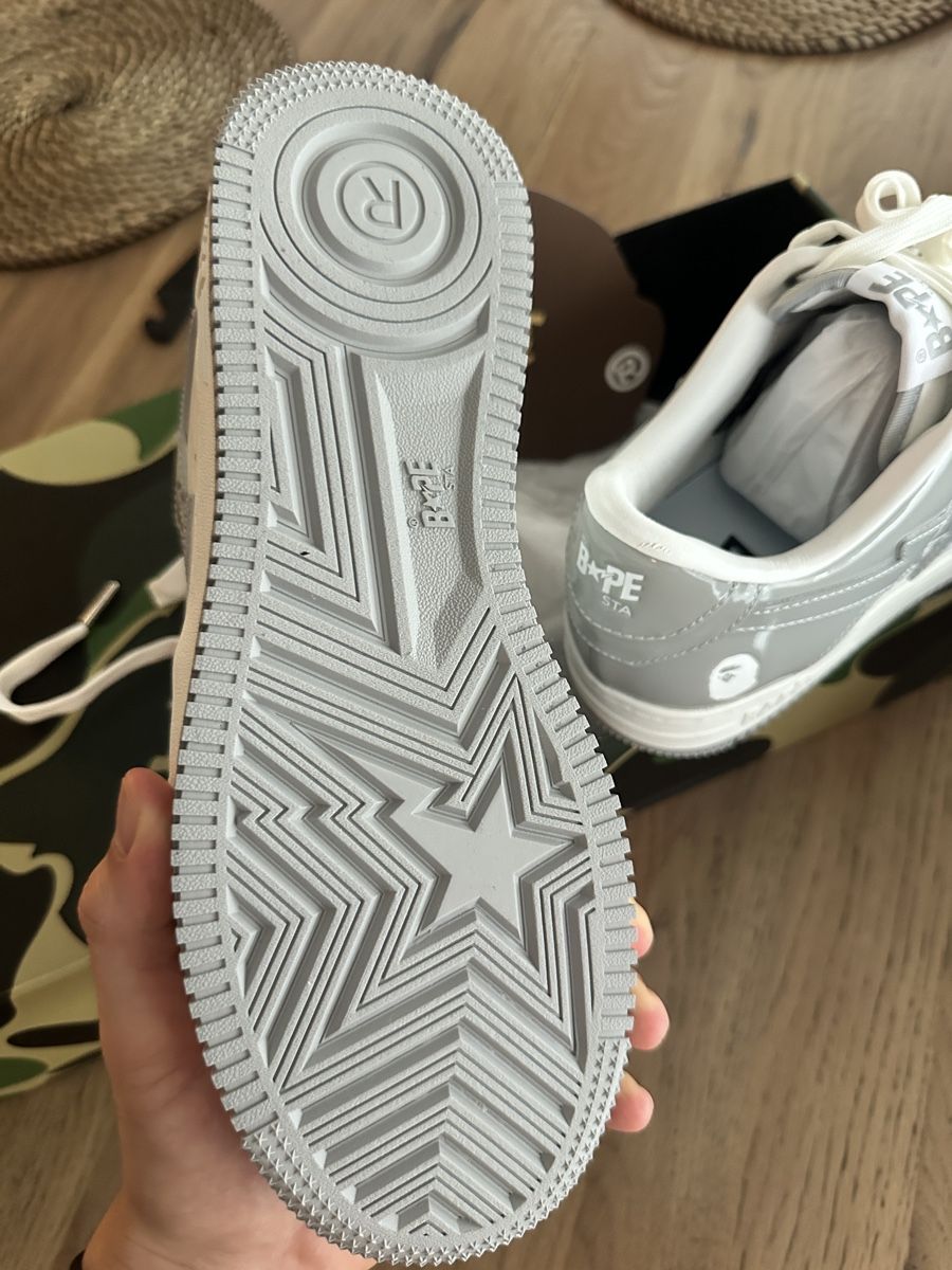 Bape Chaussures hommes: Bape sta grey latin leather  – Neuf avec emballage d'origine à Neuheim par dam_j6bq 2
