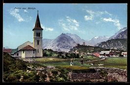 AK Maloja, Ortspartie an der Kirche