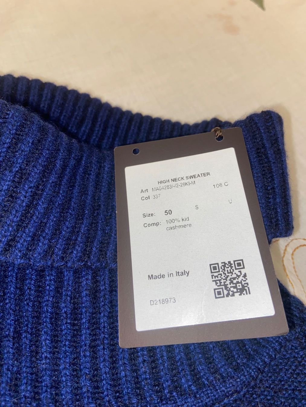 Pullover & Sweatshirts: Pull col roulé Lanificio Colombo bleu100% kid cachemire neuf – Neu und originalverpackt aus Réchy von santiwwrld_514 4
