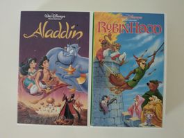 VHS - Disney Aladdin & Robin Hood