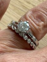 🌹Luxus Ring 18/8 1ct  Moissanite/ Zirkonia Silber