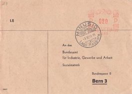 herrlicher Firmenbrief COMMUNE MINUSIO 1955