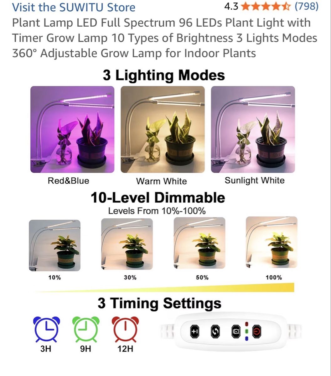 Lampen: LED Plant Grow Light for Indoor Plants - Spring Seedlings – Gebraucht aus Basel von sta_kr6l 3