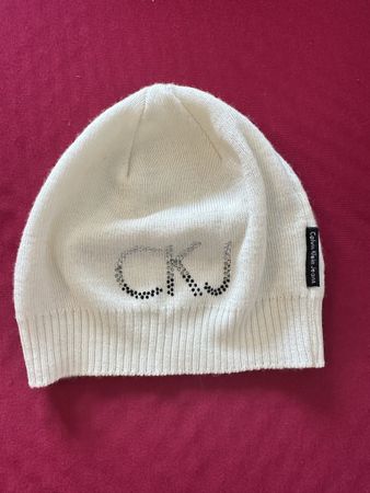 Calvin Klein Jeans Beanie Hat Winter Cream One Size New!