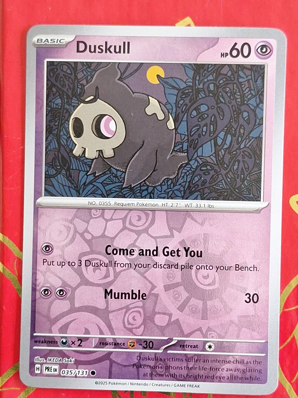 Pokémon Cartes à collectionner: Duskull - Reverse Holo - Pokemon Prismatic Evolution – D'occasion à Altstätten SG par GGsGameshop