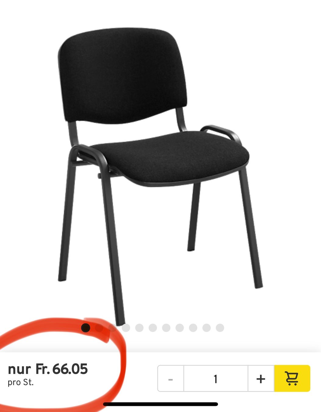 Chaises: neuer Stapelstuhl ISO Basic, Gestell schwarz, anthrazit – Neuf (Voir description) à Necker par liq24 5