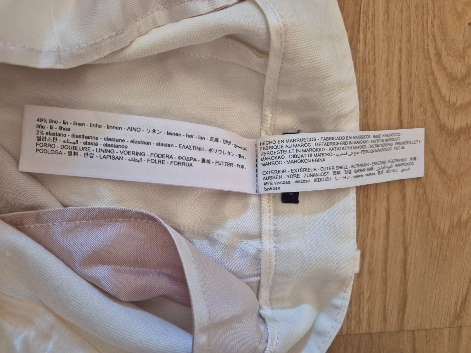 Massimo Dutti Pantaloni: Massimo Dutti Hose aus Stretch-Leinen Off-White – Nuovo e nell'imballaggio originale da Bern venduto da dia_yv66 5