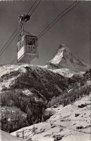 Zermatt, Seilbahn Schwarzsee und Matterhorn, gelaufen 1958