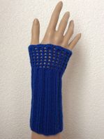 Armstulpen - Pulswärmer "royal - blau"
